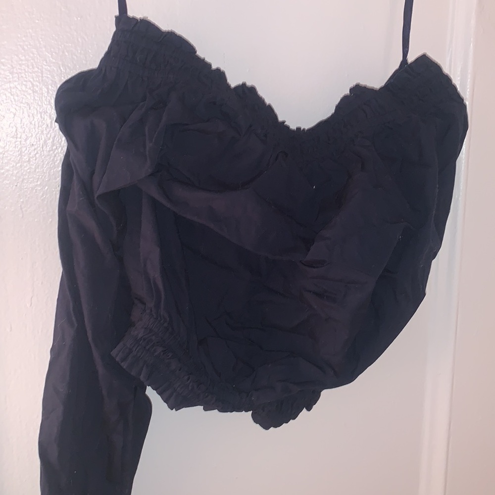 Free People One Shoulder Ruffle Top - Picture 2 of 4